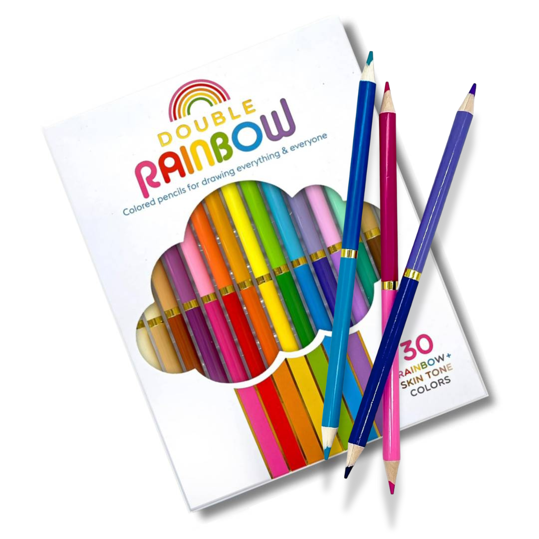Double Rainbow Dual Ended Colored Pencils - 30 Colors