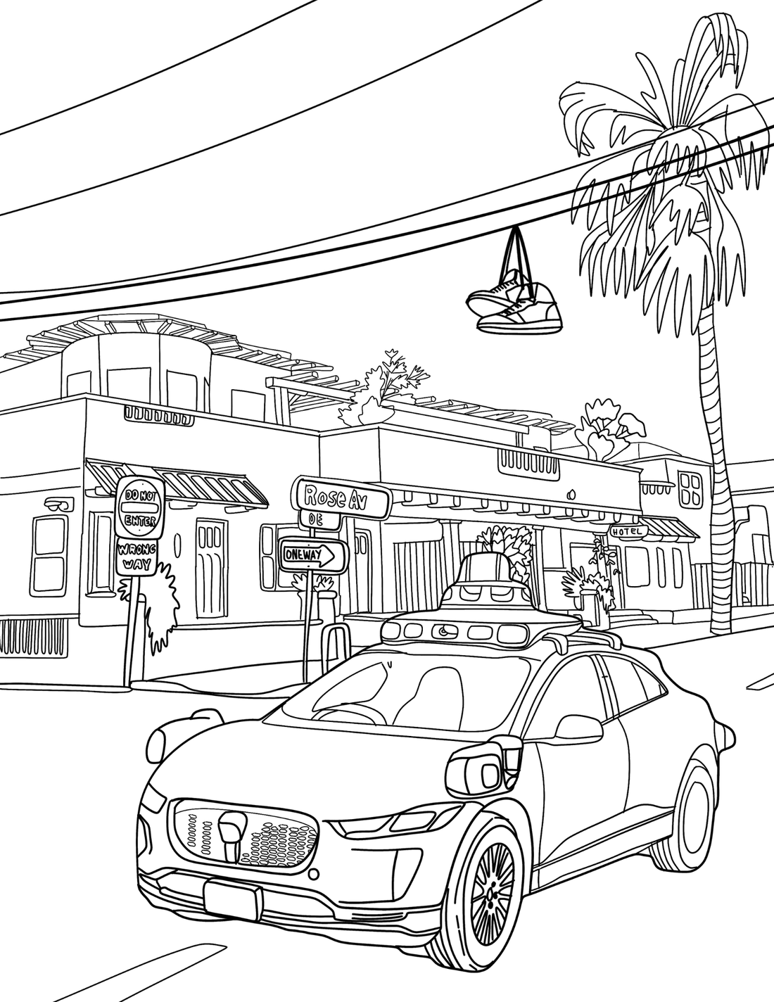 Gjelina Hotel + Rose Ave: A Venice Beach Coloring Page with Local Flavor - Local Color Shop