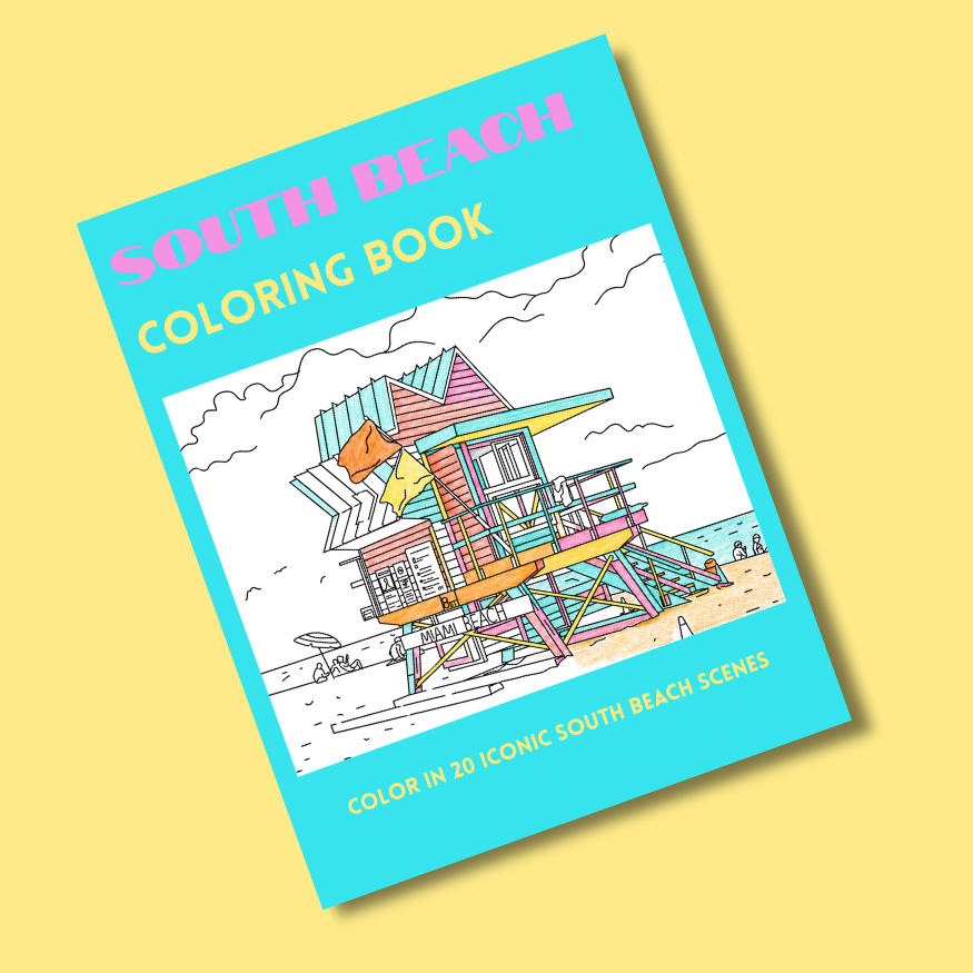 South Beach, Miami Coloring Book