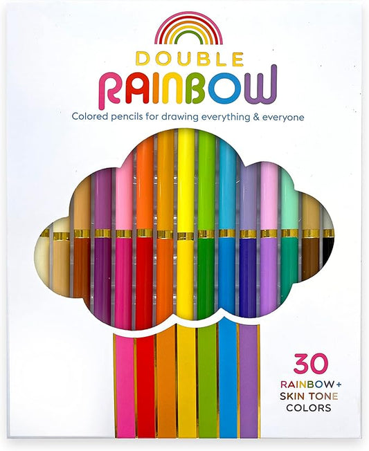 Double Rainbow Dual Ended Colored Pencils - 30 colors