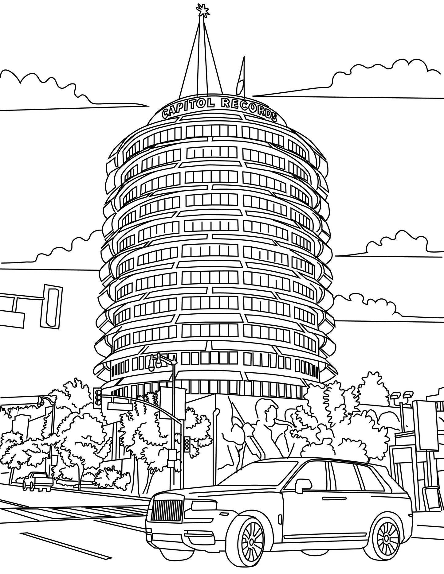 Hollywood, Los Angeles Coloring Book