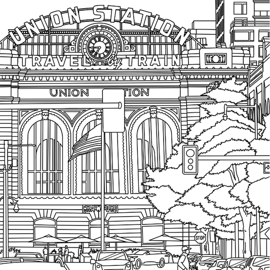Denver, Colorado Coloring Book - Local Color Shop - 